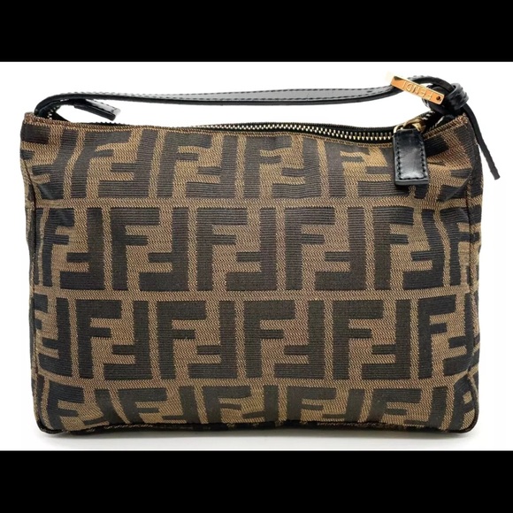 Authentic FENDI Zucca Pattern Hand Bag / Pouch - Picture 4 of 13